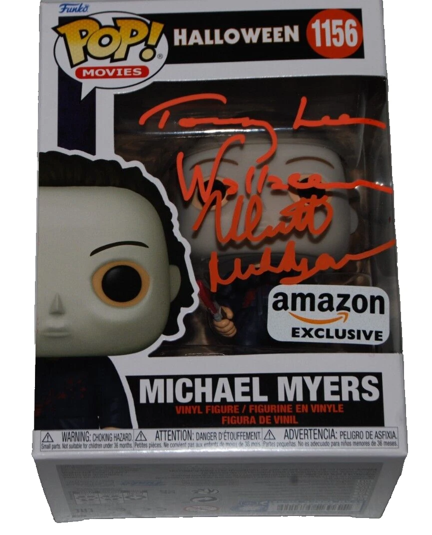NICK CASTLE & TOMMY LEE WALLACE signed (HALLOWEEN) Funko pop #1156 BAS 1W002764