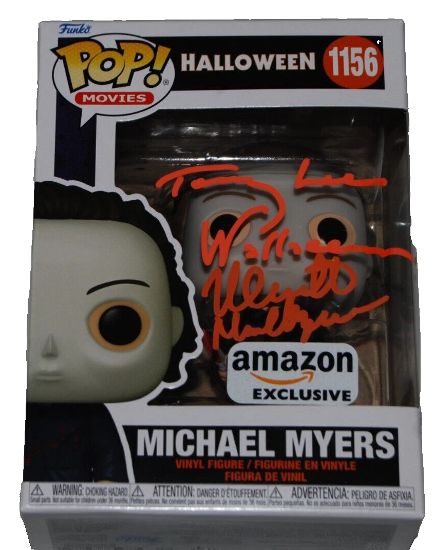 NICK CASTLE & TOMMY LEE WALLACE signed (HALLOWEEN) Funko pop #1156 BAS 1W002774
