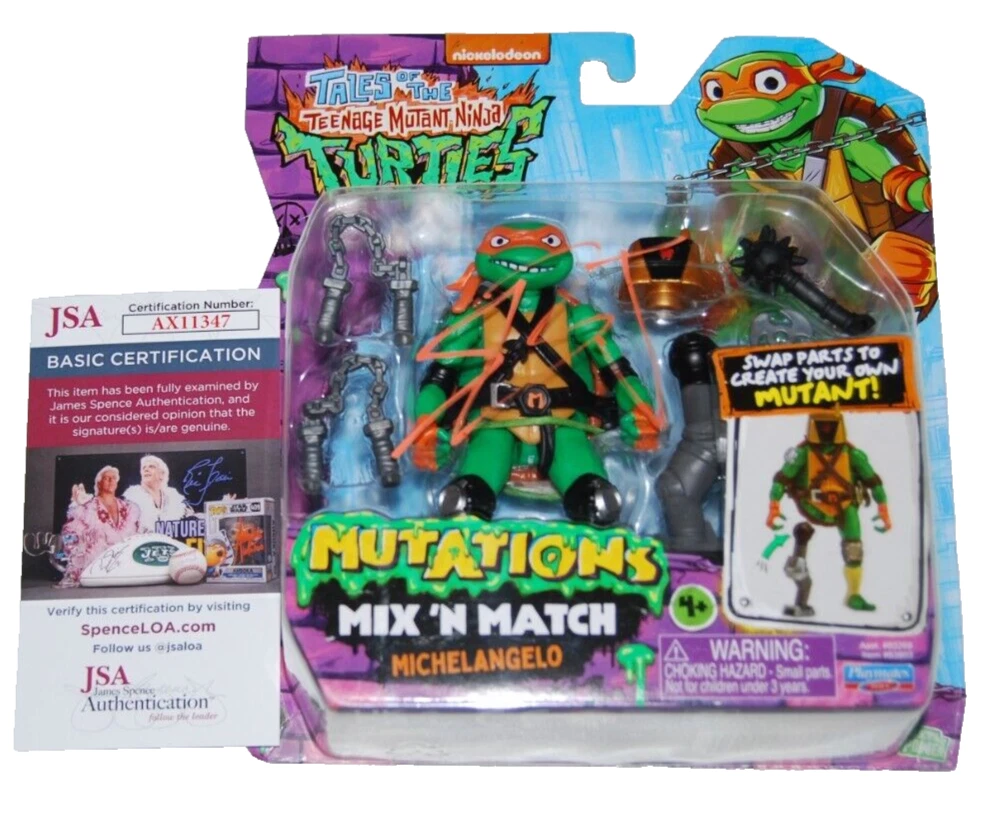 SHAMON BROWN signed TEENAGE MUTANT NINJA TURTLES Michelangelo figure JSAAX11347