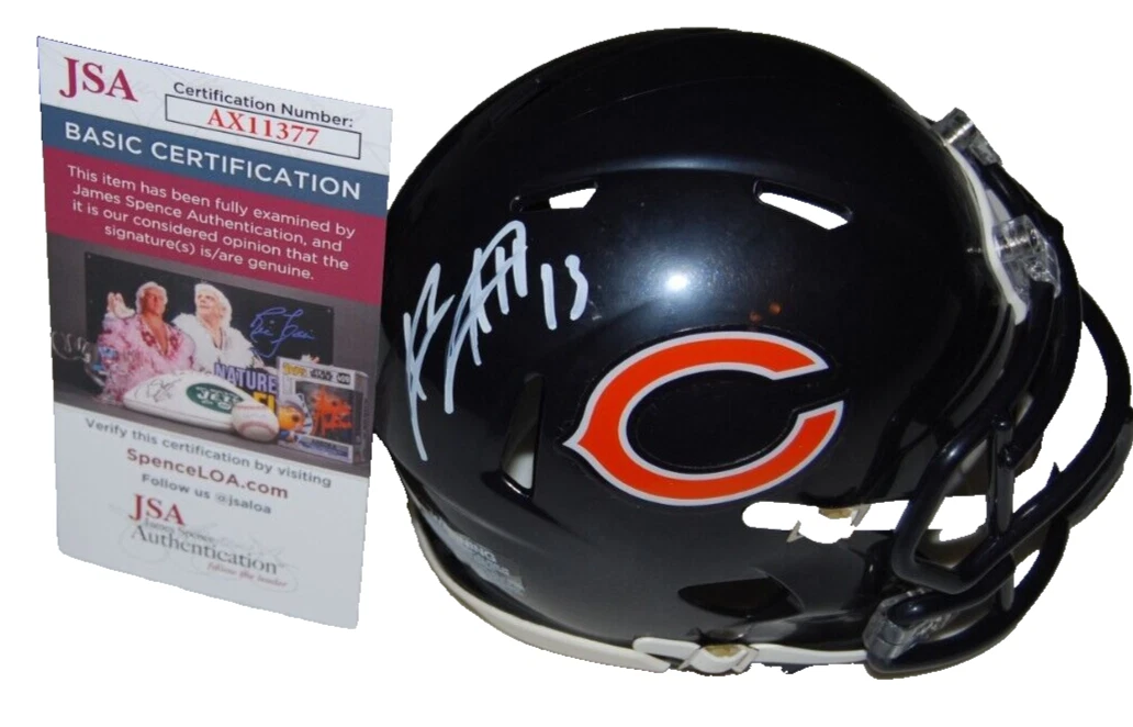 KEENAN ALLEN signed (CHICAGO BEARS) autograph mini football helmet JSA AX11377