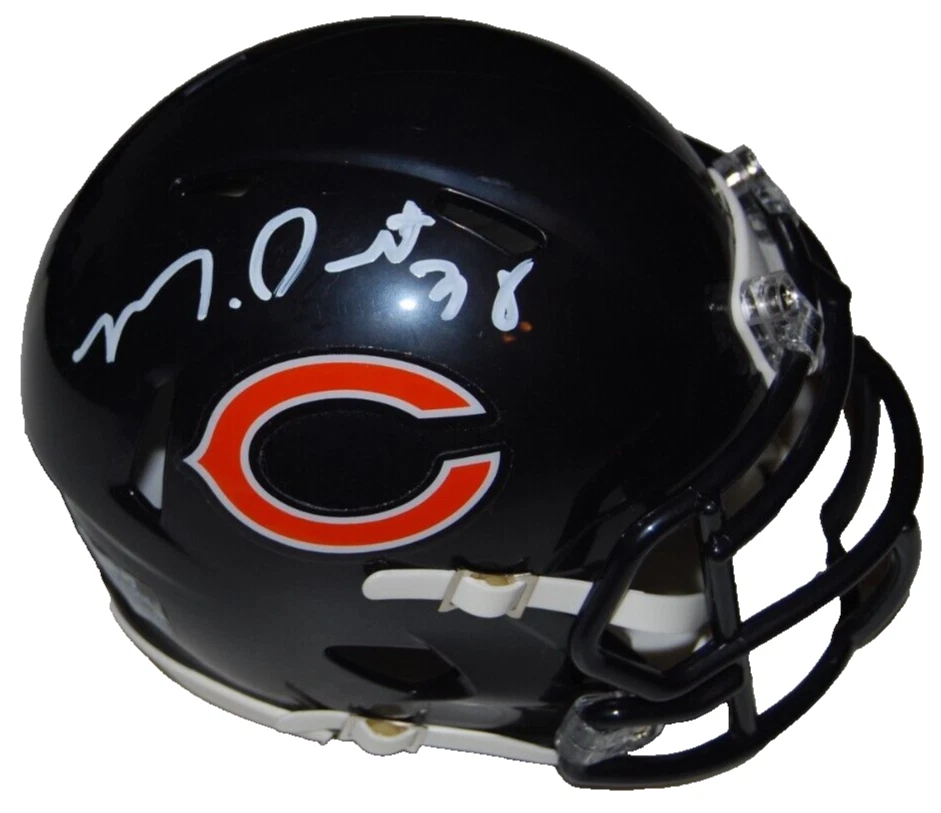 MONTEZ SWEAT signed (CHICAGO BEARS) autographed mini football helmet JSA AX11408