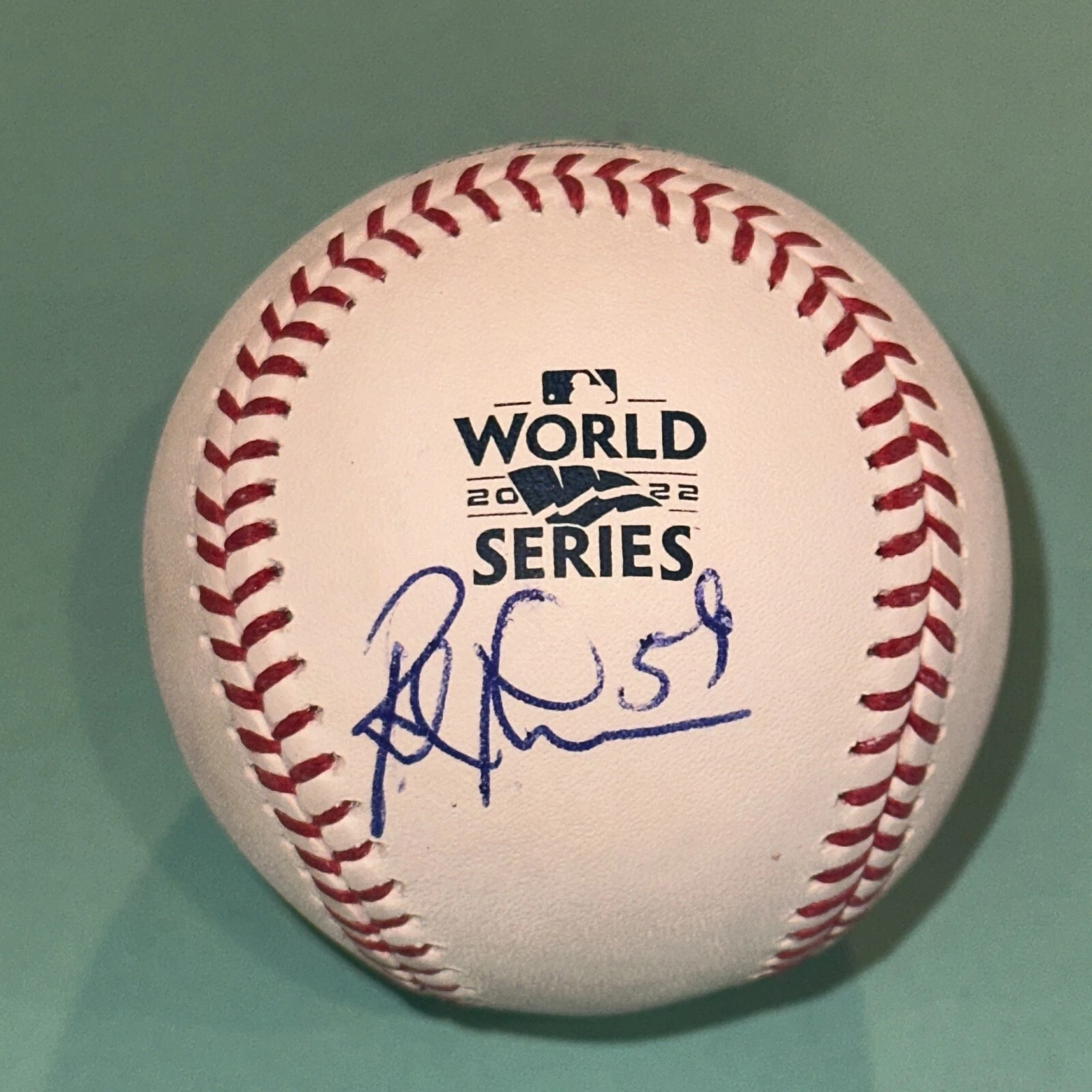 ROB THOMSON (Phillies) Signed Official 2022 WORLD SERIES Baseball Beckett