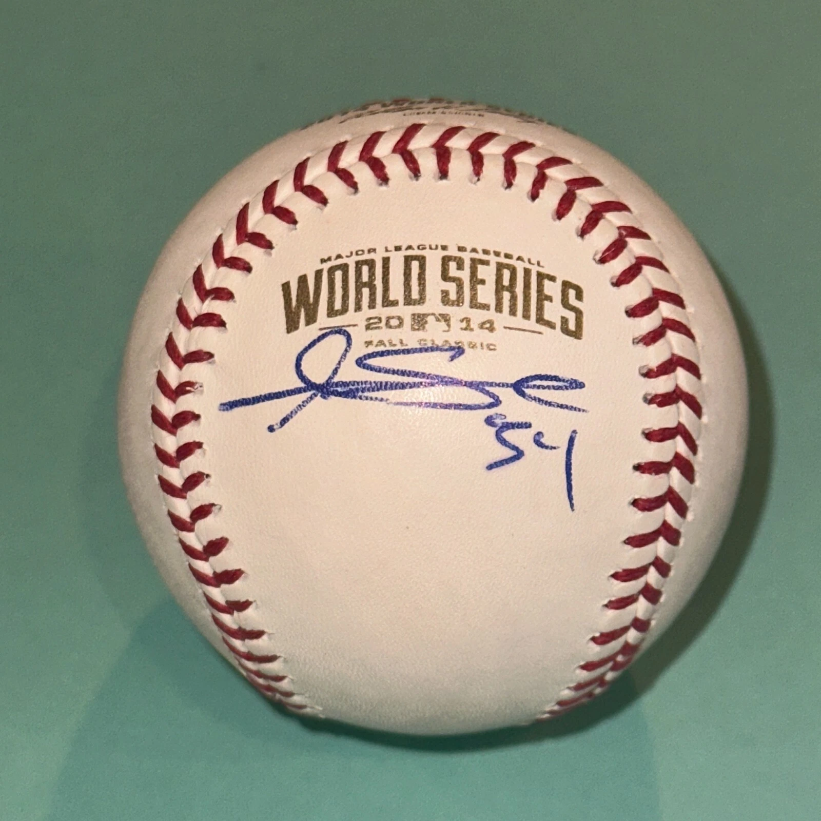 ANDREW SUSAC (Giants) Signed Official 2014 WORLD SERIES Baseball Beckett (BAS)
