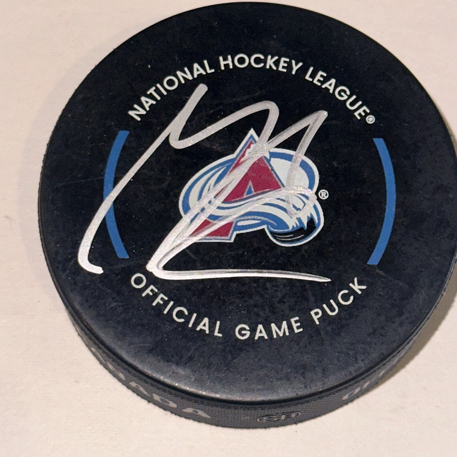 MIKKO RANTANEN Signed Colorado AVALANCHE Official GAME Puck Beckett Auth. (BAS)