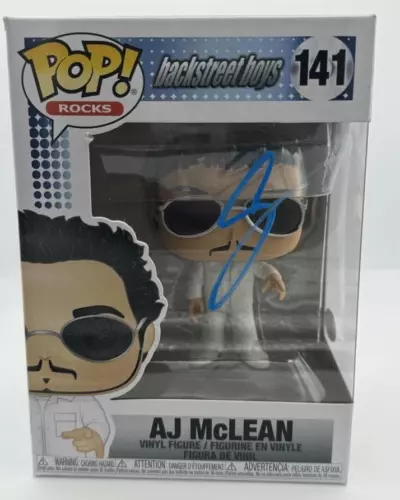 AJ MCLEAN “BACKSTREET BOYS” AUTOGRAPH SIGNED FUNKO POP 141 VINYL FIGURE B ACOA COLLECTIBLE MEMORABILIA