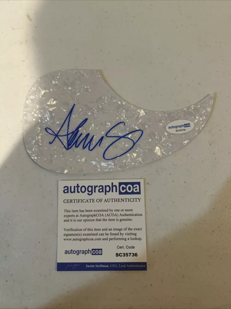 ALANA SPRINGSTEEN SIGNED AUTOGRAPH ACOUSTIC PICKGUARD GUITAR ACOA COUNTRY STAR COLLECTIBLE MEMORABILIA