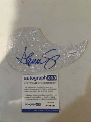 ALANA SPRINGSTEEN SIGNED AUTOGRAPH ACOUSTIC PICKGUARD GUITAR ACOA COUNTRY STAR COLLECTIBLE MEMORABILIA