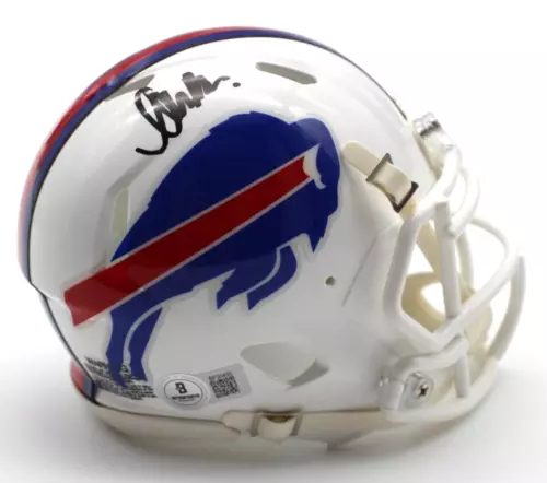 ANDRE REED SIGNED MINI FOOTBALL HELMET BUFFALO BILLS HOF W/BECKETT COA BP30455 COLLECTIBLE MEMORABILIA