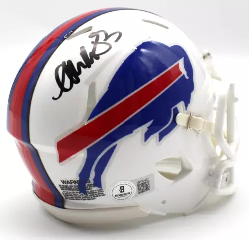 ANDRE REED SIGNED MINI FOOTBALL HELMET BUFFALO BILLS HOF W/BECKETT COA BP30457 COLLECTIBLE MEMORABILIA