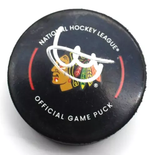 ARTYOM LEVSHUNOV SIGNED CHICAGO BLACKHAWKS GAME HOCKEY PUCK W/PSA DNA AO25941 COLLECTIBLE MEMORABILIA