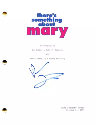 BEN STILLER SIGNED AUTOGRAPH THERE’S SOMETHING ABOUT MARY FULL MOVIE SCRIPT COLLECTIBLE MEMORABILIA