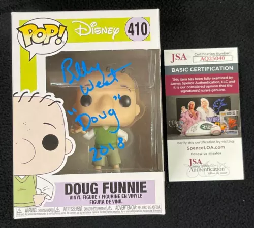 BILLY WEST SIGNED DOUG “DOUG FUNNIE” FUNKO POP FIGURE #410 JSA COA COLLECTIBLE MEMORABILIA