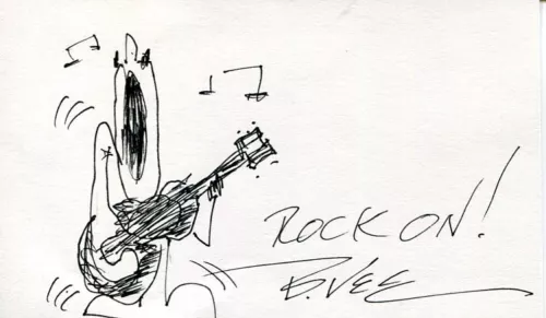 BOBBY VEE RUN TO HIM COME BACK WHEN YOU GROW UP SINGER SIGNED AUTOGRAPH SKETCH COLLECTIBLE MEMORABILIA