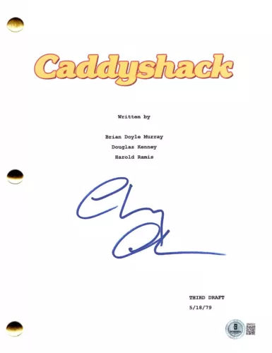 CHEVY CHASE SIGNED CADDYSHACK FULL SCRIPT AUTHENTIC AUTOGRAPH BECKETT COLLECTIBLE MEMORABILIA