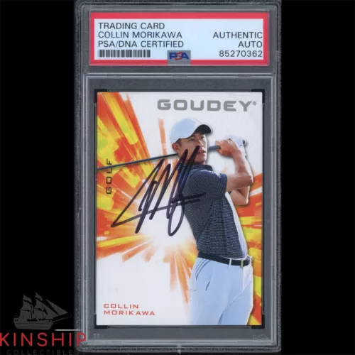 COLLIN MORIKAWA SIGNED 2021 UPPER DECK TRADING CARD PSA DNA SLAB GOLF C3244 COLLECTIBLE MEMORABILIA