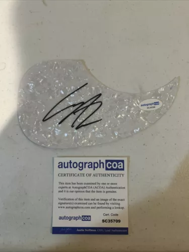 COOPER ALAN SIGNED AUTOGRAPH ACOUSTIC PICKGUARD GUITAR ACOA COUNTRY COLLECTIBLE MEMORABILIA