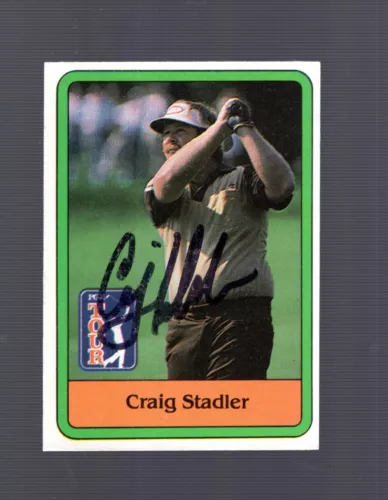 CRAIG STADLER HAND SIGNED 1981 DONRUSS GOLF CARD+COA 1982 MASTERS CHAMPION COLLECTIBLE MEMORABILIA