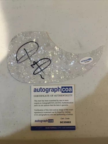 DALTON DOVER SIGNED AUTOGRAPH ACOUSTIC PICKGUARD ACOA GUITAR COUNTRY COLLECTIBLE MEMORABILIA