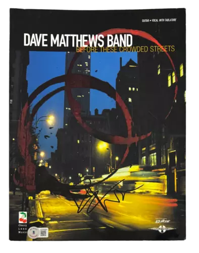 DAVE MATTHEWS SIGNED AUTOGRAPH BEFORE THESE CROWDED STREETS SHEET MUSIC BOOK BAS COLLECTIBLE MEMORABILIA