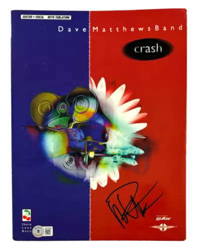 DAVE MATTHEWS SIGNED AUTOGRAPH CRASH SHEET MUSIC BOOK – BAND DMB W/ BECKETT COA COLLECTIBLE MEMORABILIA