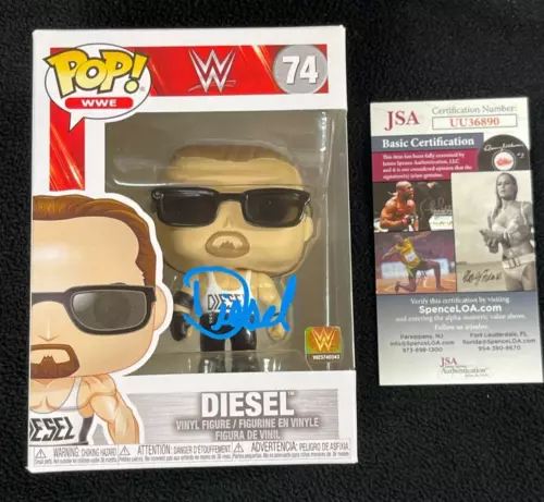 DIESEL (KEVIN NASH) SIGNED WWE FUNKO POP FIGURE #74 WCW TNA NWO WWF JSA COA COLLECTIBLE MEMORABILIA