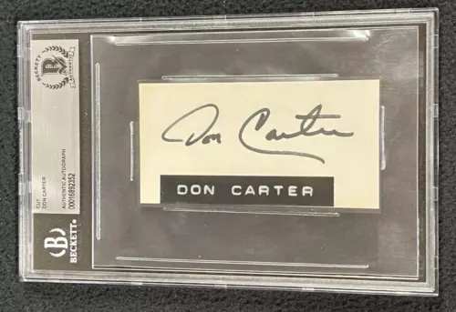 Don Carter Signed Beckett Certified Cut Autograph Bowling Star