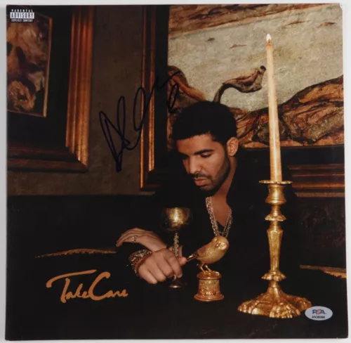 DRAKE PSA SIGNED AUTOGRAPH ALBUM RECORD VINYL TAKE CARE COLLECTIBLE MEMORABILIA