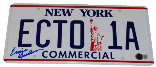ERNIE HUDSON SIGNED (GHOSTBUSTERS) LICENSE PLATE ECTO-1 BECKETT BAS BP30943 COLLECTIBLE MEMORABILIA