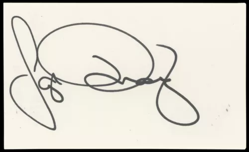 FAYE DUNAWAY BONNIE AND CLYDE AUTHENTIC SIGNED 3×5 INDEX CARD BAS #BN89232 COLLECTIBLE MEMORABILIA