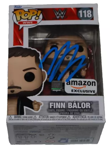 FINN BALOR SIGNED (WWE) WRESTLING AMAZON FUNKO POP #118 BECKETT BAS BN65919 COLLECTIBLE MEMORABILIA