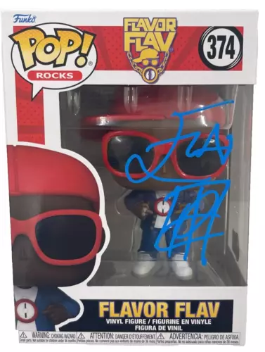 FLAVOR FLAV SIGNED FUNKO FIGURE 374 PUBLIC ENEMY AUTHNETIC AUTOGRAPH BECKETT COLLECTIBLE MEMORABILIA
