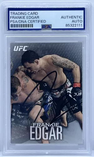 FRANKIE EDGAR SIGNED AUTO 2012 TOPPS ROOKIE CARD UFC CARD PSA/DNA #D /125 COLLECTIBLE MEMORABILIA