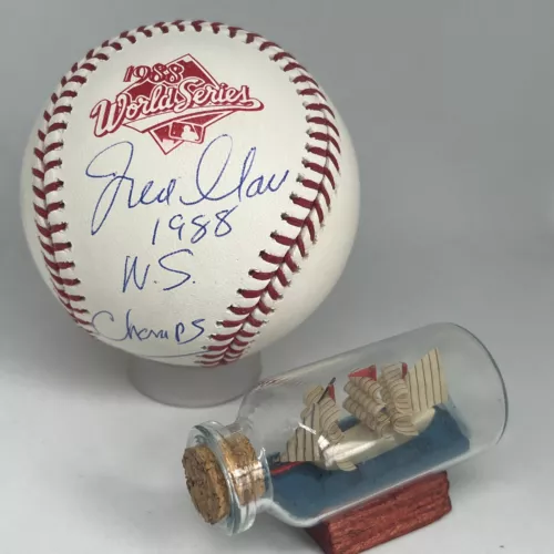 FRED CLAIRE SIGNED 1988 WORLD SERIES LOGO BASEBALL JSA DODGERS GM AUTO A3318 COLLECTIBLE MEMORABILIA
