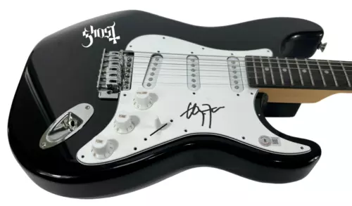 GHOST TOBIAS FORGE SIGNED AUTOGRAPH ELECTRIC GUITAR PAPA EMERITUS BAND BECKETT COLLECTIBLE MEMORABILIA