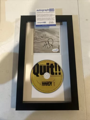 HARDY SIGNED AUTOGRAPH FRAMED CD DISPLAY ACOA QUIT !! COUNTRY STAR