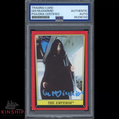 IAN MCDIARMID SIGNED 1983 TOPPS TRADING CARD PSA DNA SLAB STAR WARS AUTO C3339 COLLECTIBLE MEMORABILIA