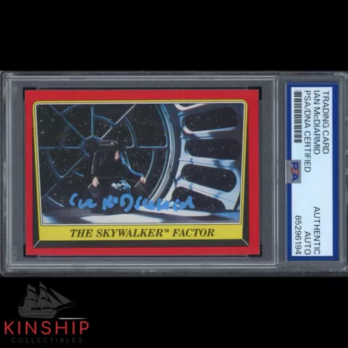 IAN MCDIARMID SIGNED 1983 TOPPS TRADING CARD PSA DNA SLAB STAR WARS AUTO C3342 COLLECTIBLE MEMORABILIA