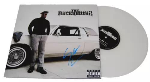JEEZY SIGNED (THE RECESSION 2) BACK RAPPER RECORD ALBUM LP BECKETT BN71193 COLLECTIBLE MEMORABILIA