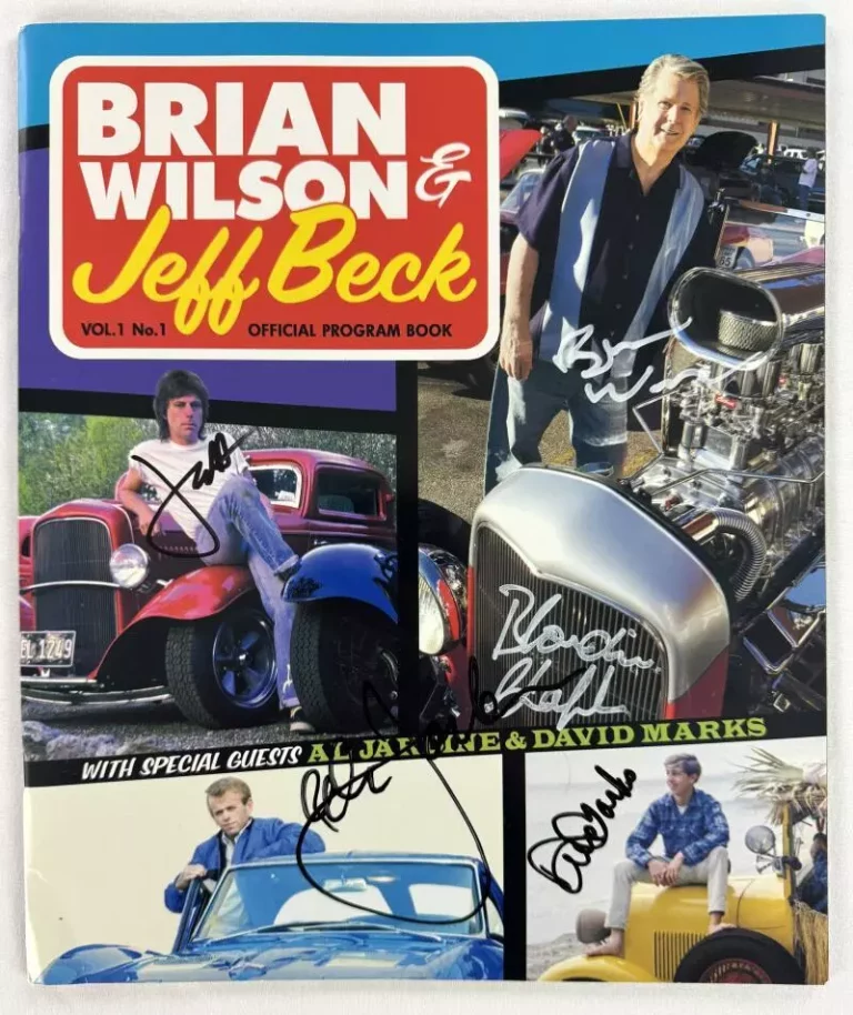 JEFF BECK & BRIAN WILSON + SIGNED AUTOGRAPH CONCERT TOUR PROGRAM BOOK W/ JSA COA COLLECTIBLE MEMORABILIA