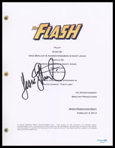 JESSE L. MARTIN “THE FLASH” AUTOGRAPH SIGNED COMPLETE PILOT EPISODE SCRIPT ACOA COLLECTIBLE MEMORABILIA