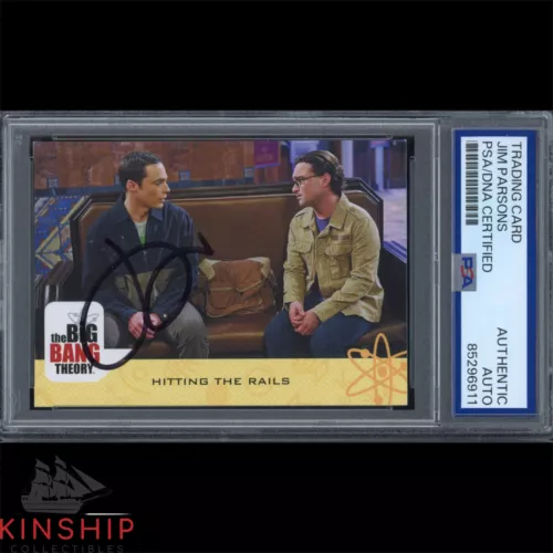 JIM PARSONS SIGNED BIG BANG THEORY TRADING CARD PSA DNA SLABBED AUTO C3204 COLLECTIBLE MEMORABILIA