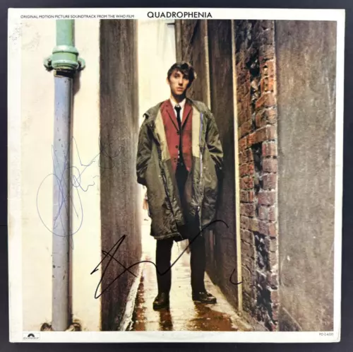 JOHN ENTWISTLE TOWNSHEND SIGNED AUTOGRAPH ALBUM VINYL RECORD QUADROPHENIA W/ JSA COLLECTIBLE MEMORABILIA
