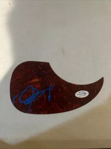 JOHN POPPER BLUES TRAVELER SIGNED AUTOGRAPH ACOUSTIC PICKGUARD ACOA GUITAR COLLECTIBLE MEMORABILIA