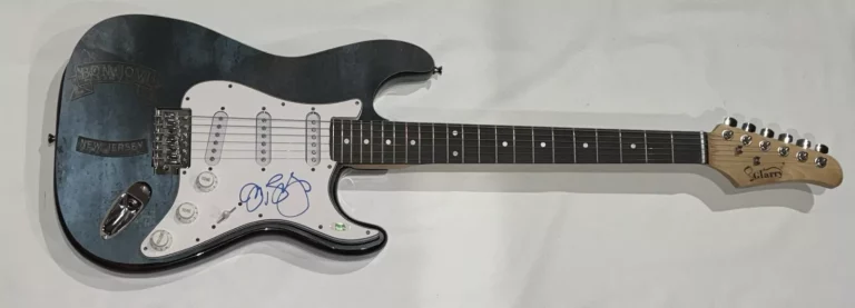 JON BON JOVI SIGNED CUSTOM NEW JERSEY ELECTRIC GUITAR BON JOVI PSA COA COLLECTIBLE MEMORABILIA