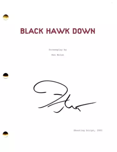 JOSH HARTNETT SIGNED AUTOGRAPH BLACK HAWK DOWN FULL MOVIE SCRIPT SCREENPLAY COLLECTIBLE MEMORABILIA