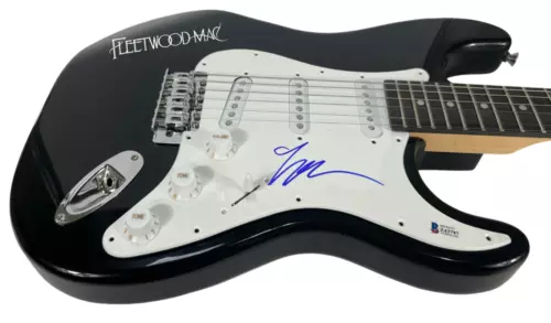 LINDSEY BUCKINGHAM FLEETWOOD MAC SIGNED AUTOGRAPH ELECTRIC GUITAR BECKETT COA COLLECTIBLE MEMORABILIA
