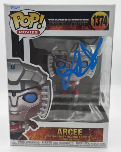 LIZA KOSHY “TRANSFORMERS: RISE OF THE BEASTS” SIGNED ‘ARCEE’ 1374 FUNKO POP ACOA COLLECTIBLE MEMORABILIA