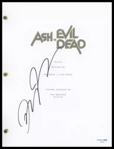 LUCY LAWLESS “ASH VS. EVIL DEAD” AUTOGRAPH SIGNED FULL PILOT EPISODE SCRIPT ACOA COLLECTIBLE MEMORABILIA