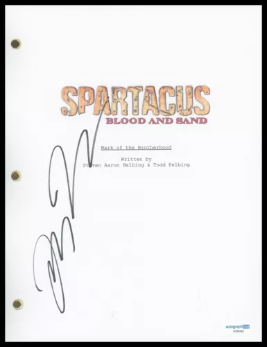 LUCY LAWLESS “SPARTACUS” AUTOGRAPH SIGNED ‘MARK OF THE BROTHERHOOD’ SCRIPT ACOA COLLECTIBLE MEMORABILIA