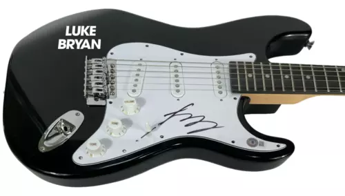 LUKE BRYAN SIGNED AUTOGRAPH ELECTRIC GUITAR COUNTRY MUSIC STAR BECKETT COA COLLECTIBLE MEMORABILIA